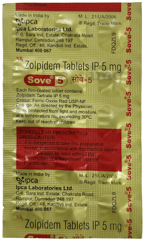 Sove 5mg Tablet image