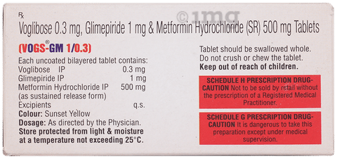 Vogs GM 1mg/500mg/0.3mg Tablet