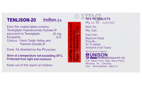 Tenlison 20mg Tablet image Tenlison 20mg Tablet image