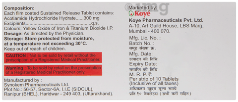 Acosat 300mg Tablet SR image Acosat 300mg Tablet SR image