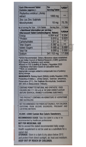 Klmc 1000 Effervescent Tablet image