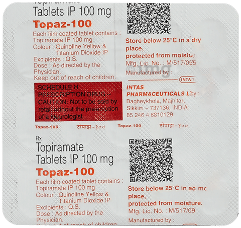 Topaz 100 Tablet image