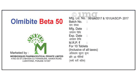 Olmibite Beta 50 Tablet ER image