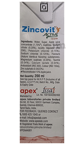 Apex Zincovit Active Apple 3
