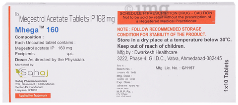 Mhega 160mg Tablet image