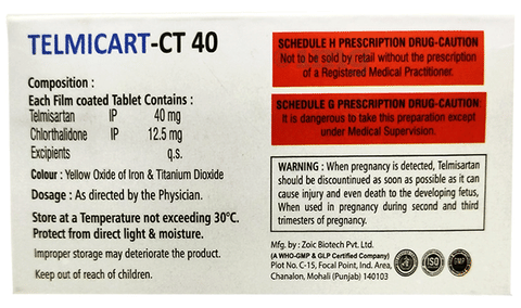 Telmicart-CT 40 Tablet image Telmicart-CT 40 Tablet image