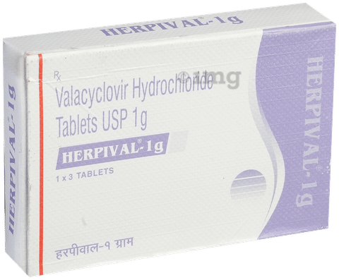 Herpival 1000mg Tablet image