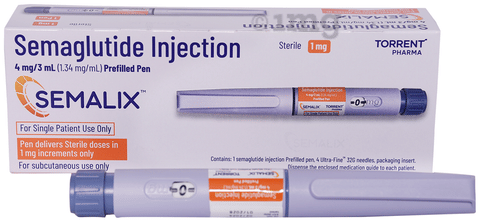 Semalix 4mg Prefilled Pen (For 1 mg Dose) image Semalix 4mg Prefilled Pen (For 1 mg Dose) image