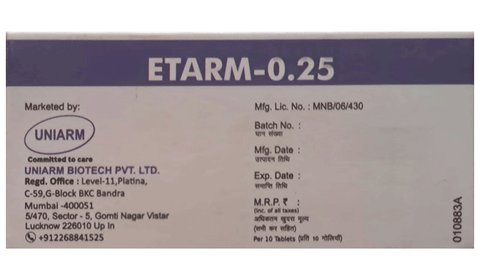 Etarm 0.25 Tablet image