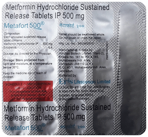 Metafort 500 Tablet SR image Metafort 500 Tablet SR image