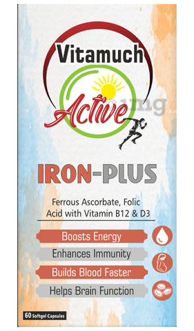 Vitamuch Active Iron-Plus Softgel Capsule image Vitamuch Active Iron-Plus Softgel Capsule image