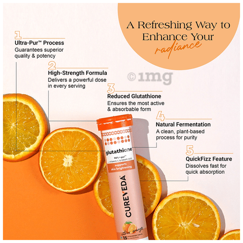 Cureveda Glutathione with Vitamin C Effervescent Tablet: Buy bottle of 15.0  Effervescent Tablet at best price in India | 1mg
