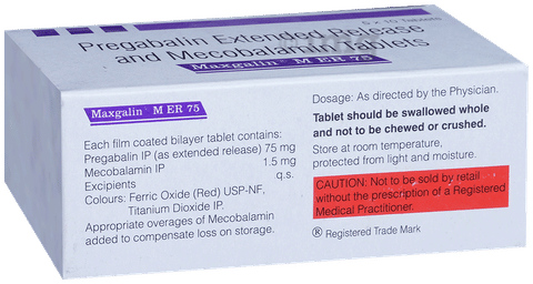Maxgalin M ER 75 Tablet image Maxgalin M ER 75 Tablet image