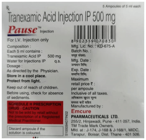 Pause 500mg Injection image