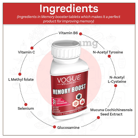 Vogue Wellness Memory Boost Tablet (60 Each) image Vogue Wellness Memory Boost Tablet (60 Each) image