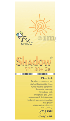 Fixderma Shadow SPF 30+ Gel image Fixderma Shadow SPF 30+ Gel image