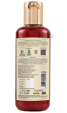 Vagad's Khadi Herbal Amla & Bhringraj Shampoo: Buy bottle of 210 ml Shampoo  at best price in India | 1mg