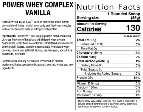 BioX Vanilla Power Whey Complex image