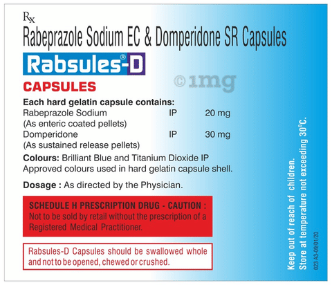 Rabules D 30mg/20mg Capsule SR image Rabules D 30mg/20mg Capsule SR image