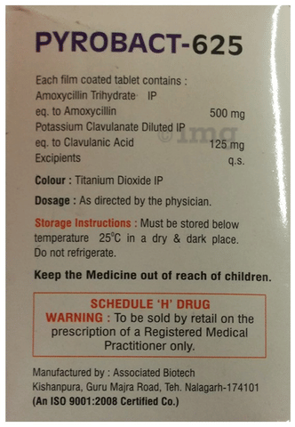 Pyrobact 625 Tablet image