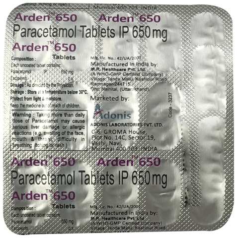 Arden 650mg Tablet image