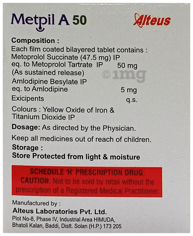 Metpil A 50 Tablet SR image