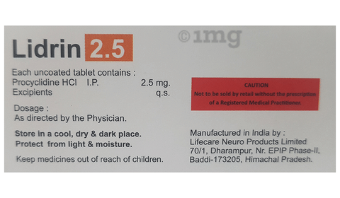Lidrin 2.5 Tablet image