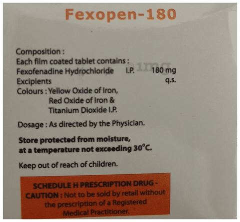 Fexopen 180mg Tablet image