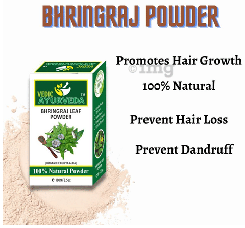 Vedic Ayurveda Bhringraj Leaf Powder: Buy box of 100 gm Powder at best  price in India | 1mg