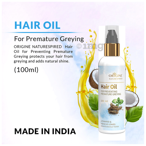 Origine Naturespired Hair Oil Jatamansi & Hibiscus Leaves for Preventing  Premature Greying: Buy bottle of 100 ml Oil at best price in India | 1mg