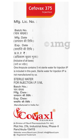 Cefovax 375 Injection image Cefovax 375 Injection image