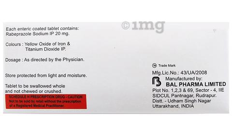Rabifix 20mg Tablet image