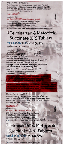 Telmodor-M 40/25 Tablet ER image