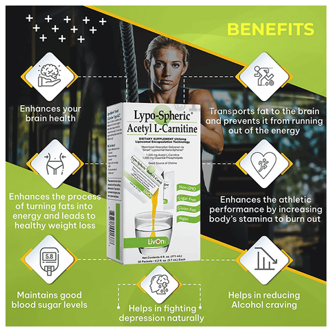 Livon Lypo-Spheric Acetyl L-Carnitine Sachet (5.7ml Each) Livon Lypo-Spheric Acetyl L-Carnitine Sachet (5.7ml Each)