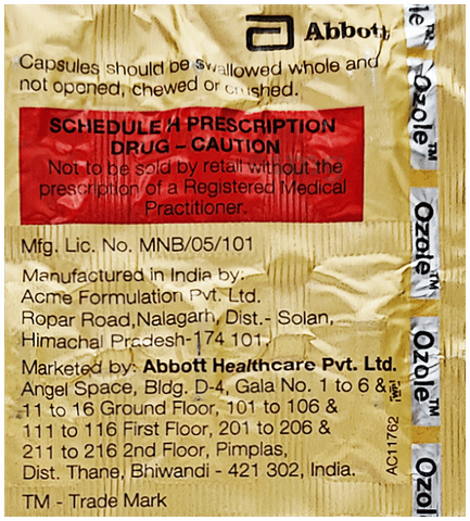 Ozole 20mg Capsule image Ozole 20mg Capsule image