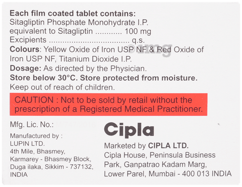 Sitacip 100mg Tablet image