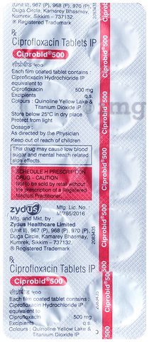 Ciprobid 500 Tablet image