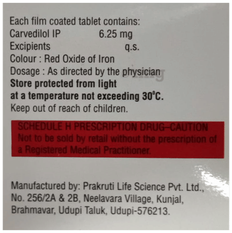 Carvistar 6.25 Tablet image Carvistar 6.25 Tablet image