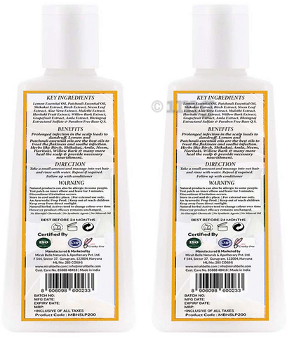 Mirah Belle Lemon Patchouli Rapunzel Range Shampoo 200ml Each