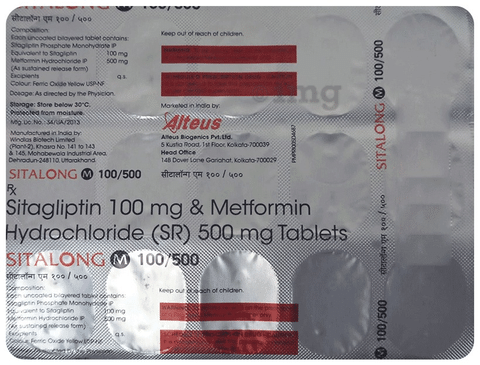 Sitalong M 100mg/500mg Tablet SR
