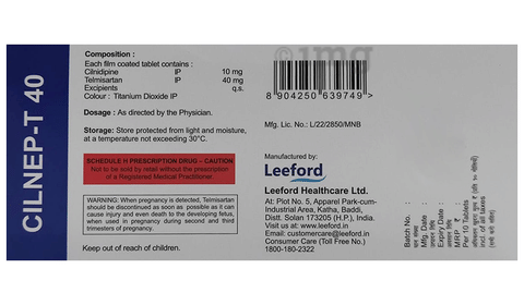 Cilnep-T 40 Tablet image Cilnep-T 40 Tablet image