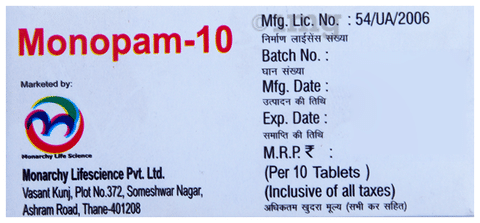 Monopam 10 Tablet