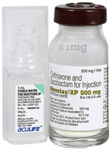 Monotax XP 500mg/62.5mg Injection