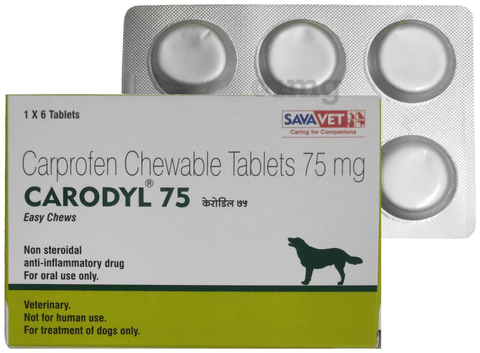 Carodyl 75 (Carprofen) Dog Tablet image Carodyl 75 (Carprofen) Dog Tablet image