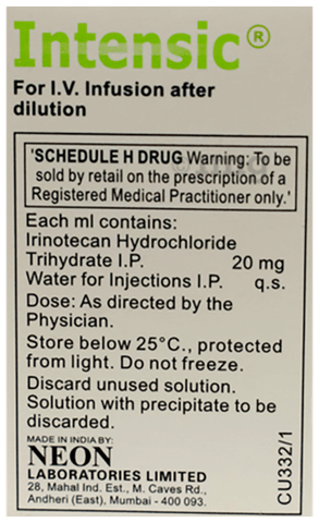 Intensic 100mg Injection image