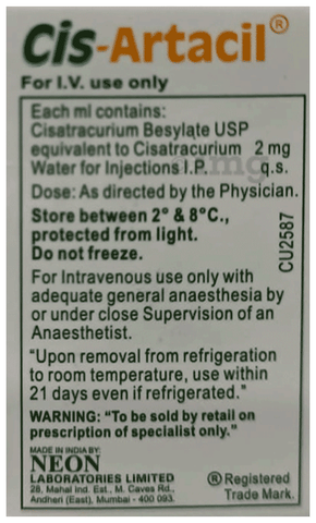 Cisartacil 10mg Injection image