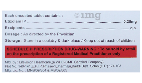 Etinite 0.25 Tablet image