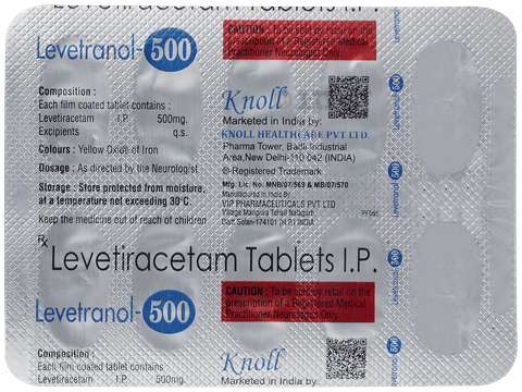 Levetranol 500mg Tablet image