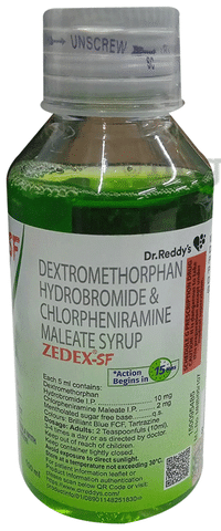 Zedex-SF Dry Cough Syrup Sugar Free: View Uses, Side Effects, Price and Substitutes | 1mg Zedex-SF Dry Cough Syrup Sugar Free: View Uses, Side Effects, Price and Substitutes | 1mg