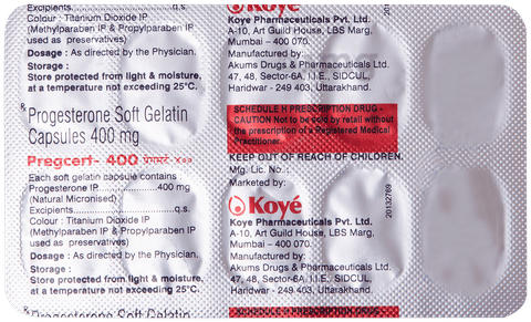 Pregcert 400mg Capsule image